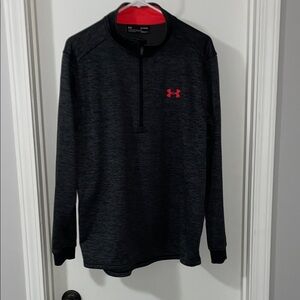 Under Armour Charcoal and Pink Quarter-Zip Top